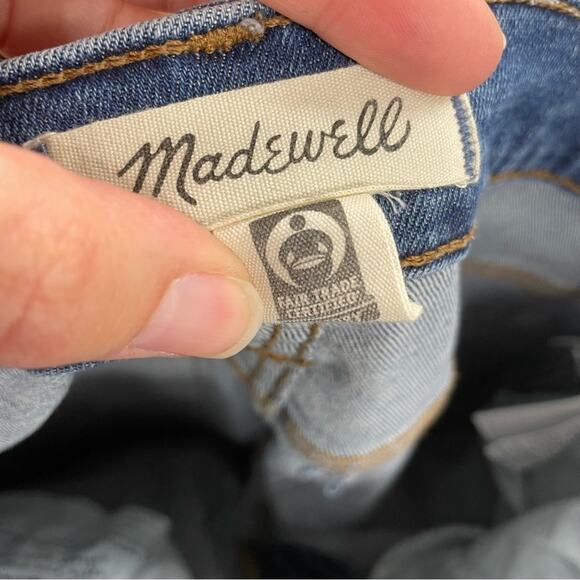 Madewell 10 in High Rise Skinny Button Fly Jeans Womens 25P Blue Medium Wash - Picture 11 of 11